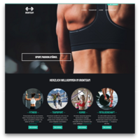 Website template for fitness and sports